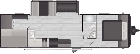 Floorplan of RV model 291BR