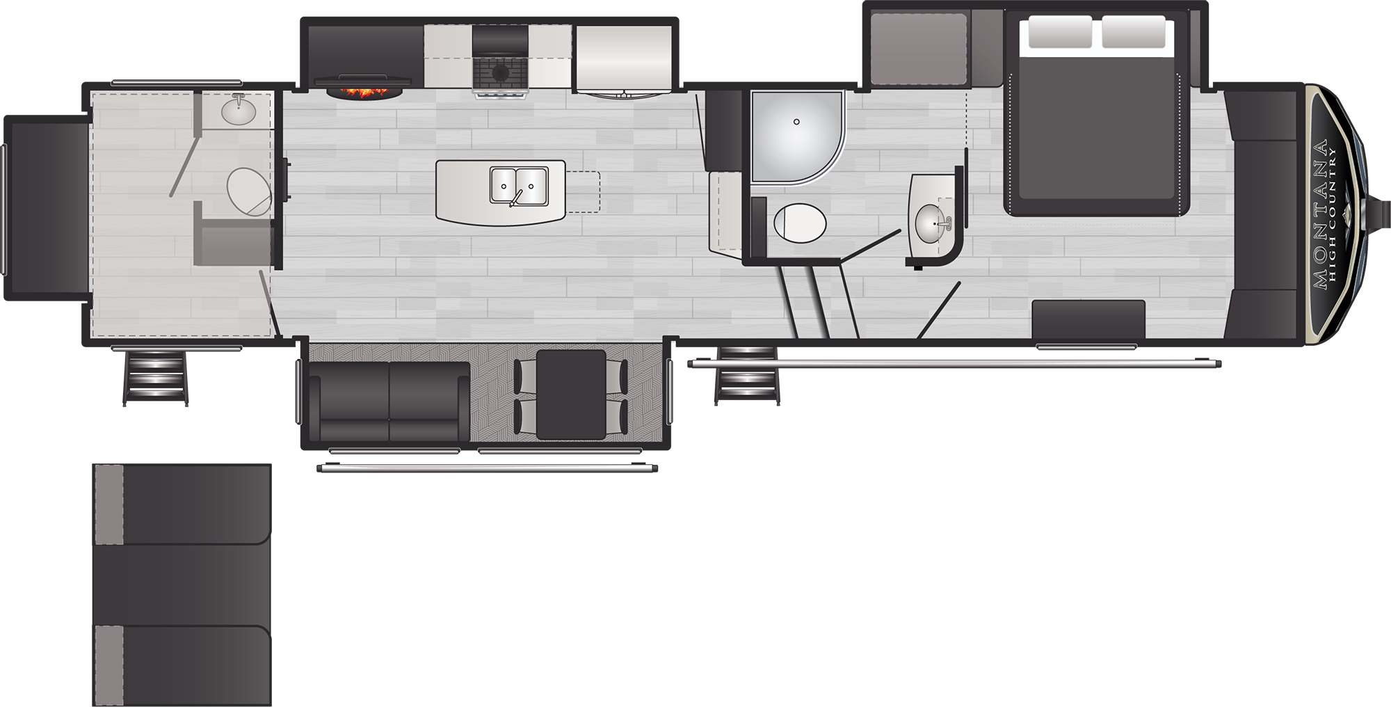 Montana High Country Luxury Fifth Wheels Model 335bh Floorplan Keystone Rv