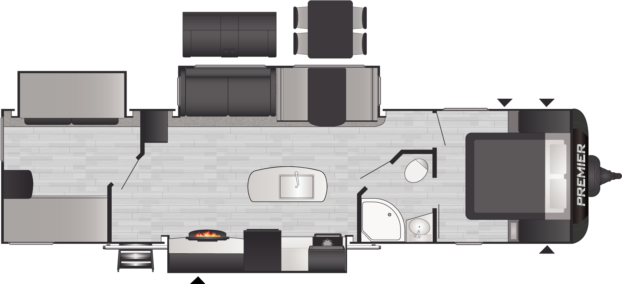 Premier Premium Travel Trailers Model 34bipr Floorplan Keystone Rv