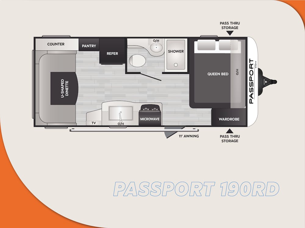 Passport 190RD Floorplan Drawing
