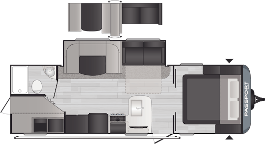 Passport Sl Comfort Travel Trailers Model 268bh Floorplan Keystone Rv Passport Sl Comfort Travel Trailers Model 268bh Floorplan Keystone Rv