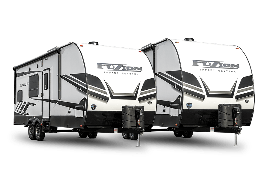 fuzion impact travel trailer toy hauler