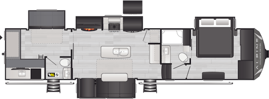 Floorplan of RV model 378BH