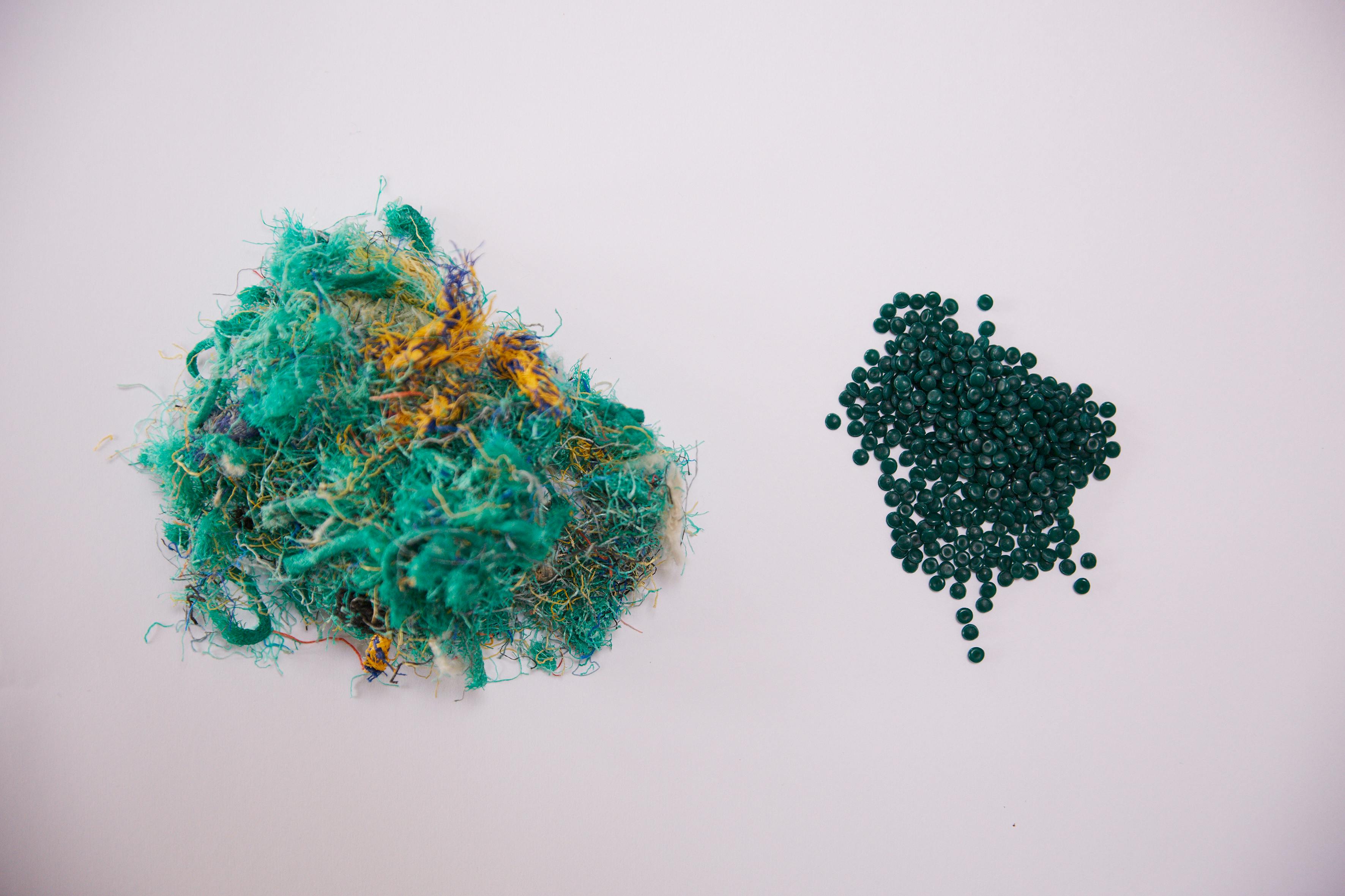 Recycled ocean plastic