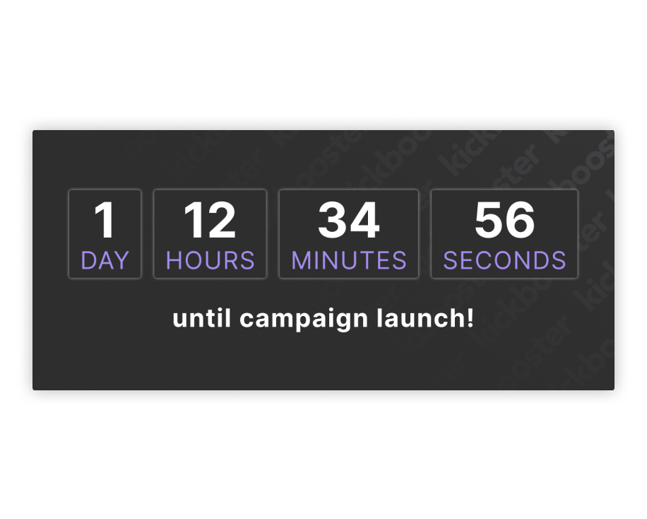 Kickbooster countdown timer