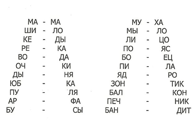 скорочтение для детей упражнения