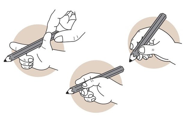 как держать ручку для красивого почерка