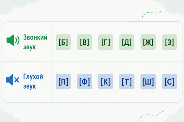 Парные и непарные согласные звуки