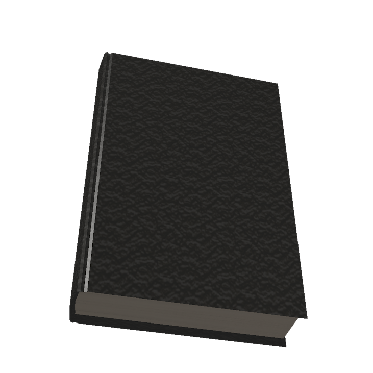 3D model of a book, bottom view