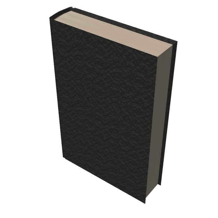 3D model of a book, top view
