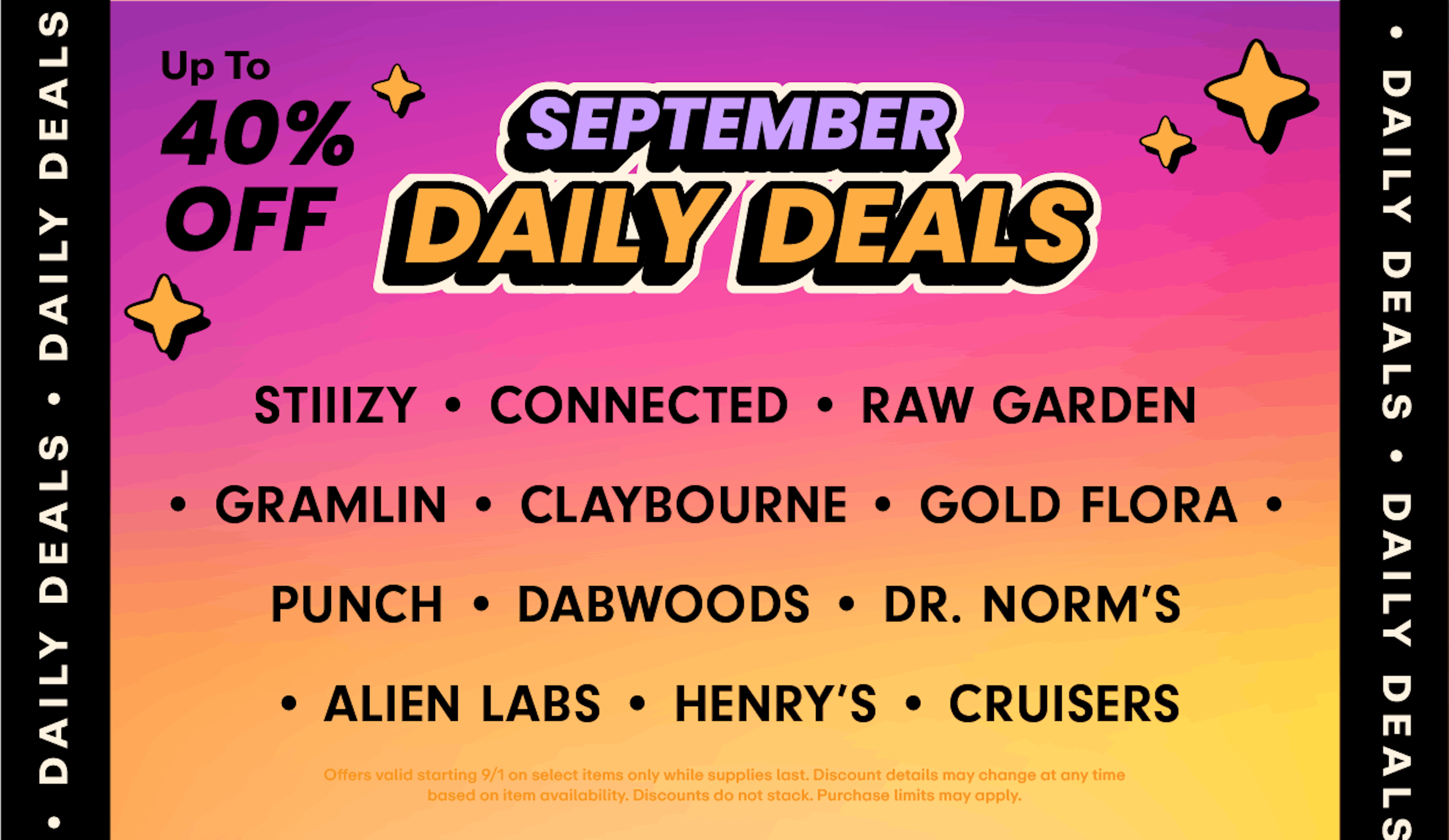 Up to 40% off September Daily Deals