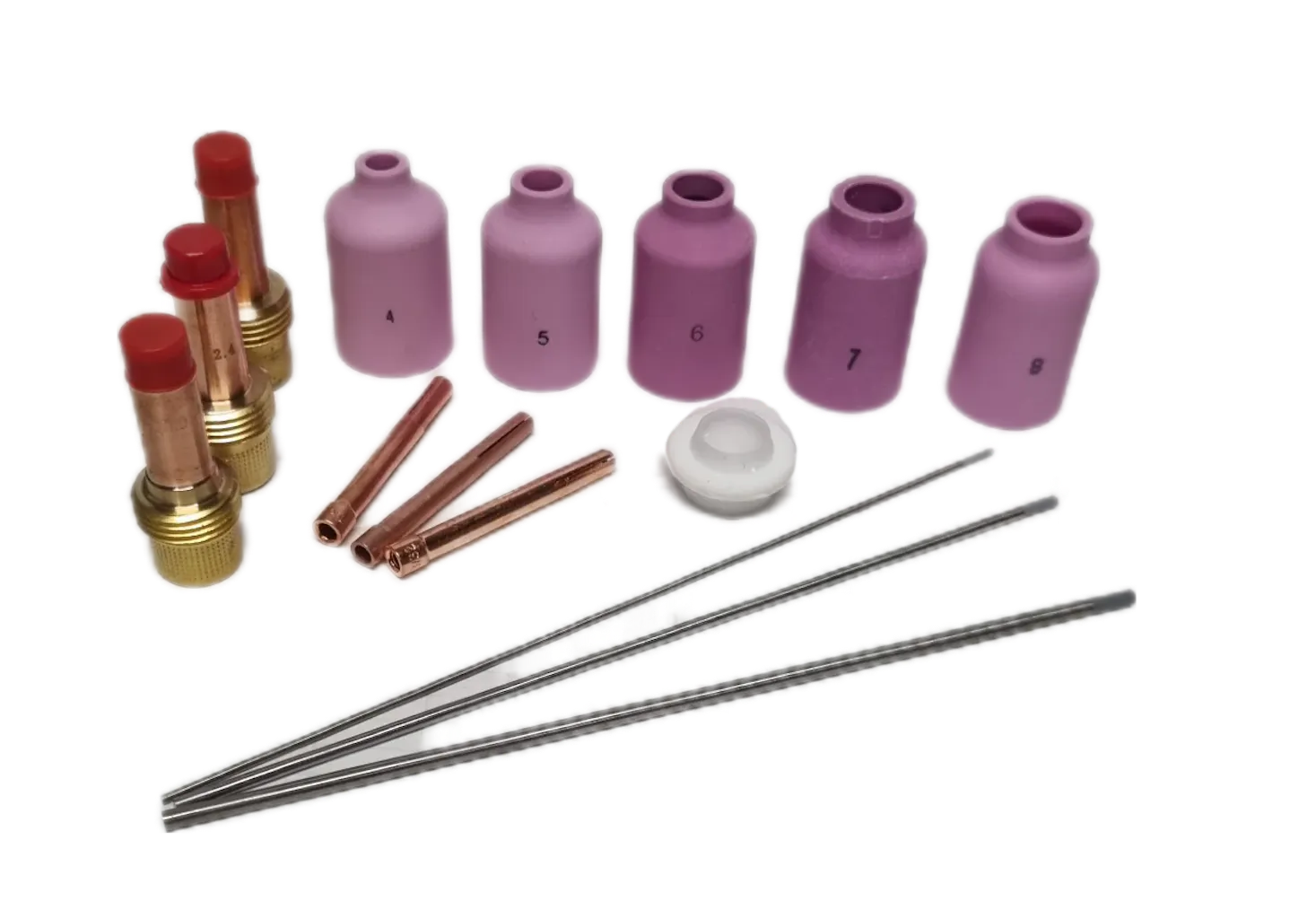 Namvo TIG Lasmondstukken Set - TIG-17/18/26 Gaslens & Accessoires 1,6mm