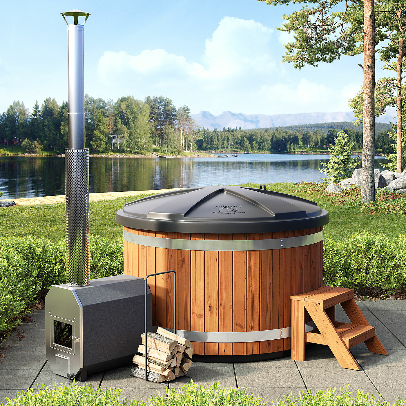Ronde hottub