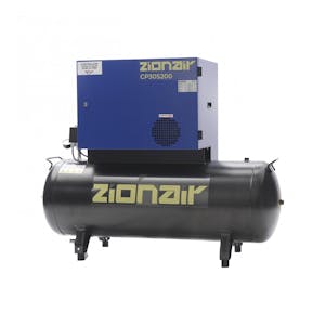 Compressor Zionair Geluid Gedempt 4 PK 400V 11 bar 200L tank