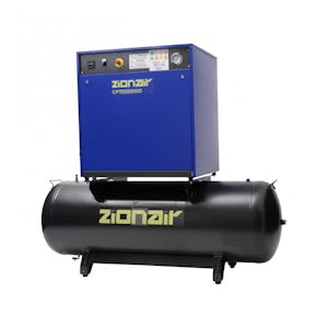 Compressor Zionair Geluid Gedempt 10 PK 400V 11 bar 500L tank ster-driehoek