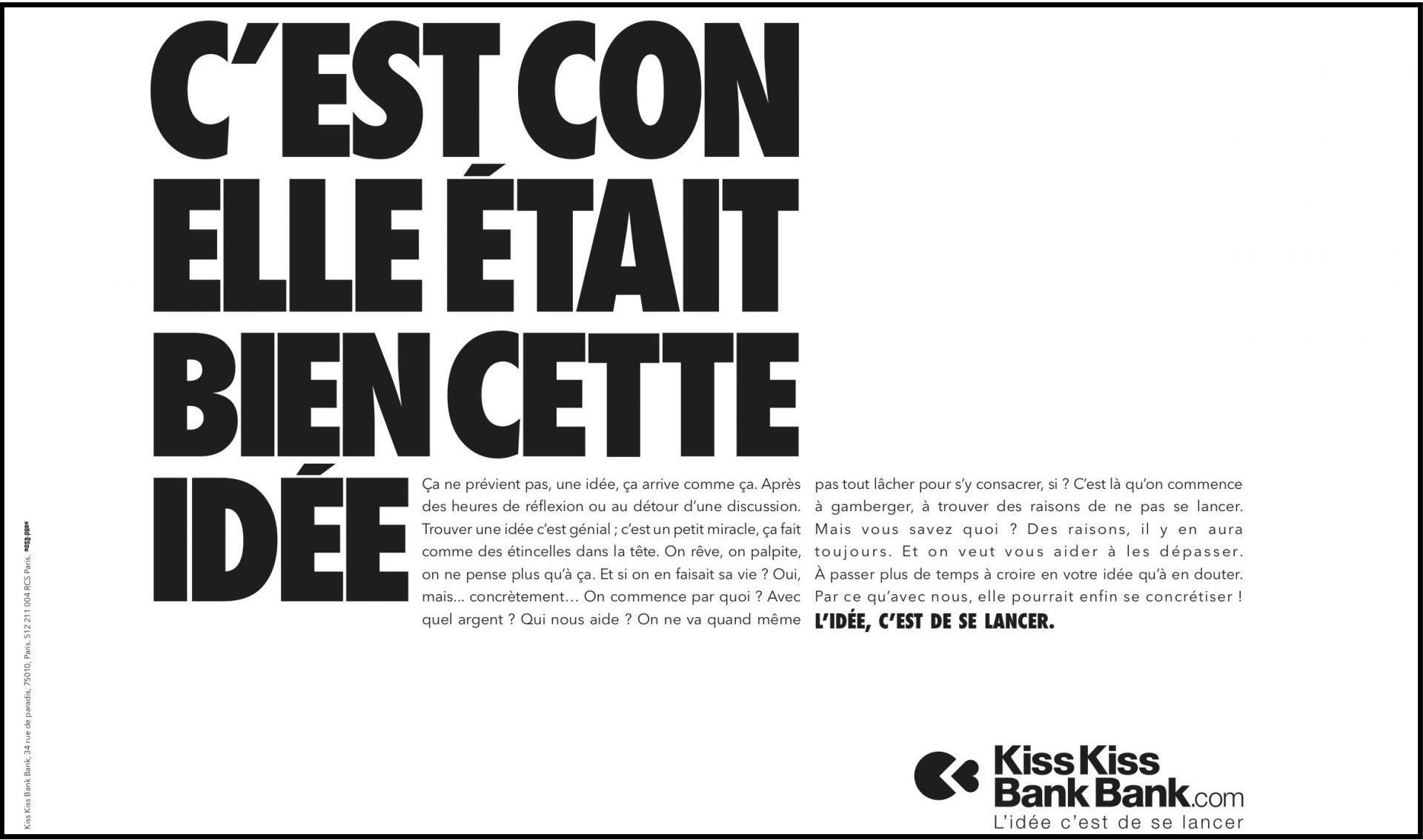 Campagne communication kisskissbankbank