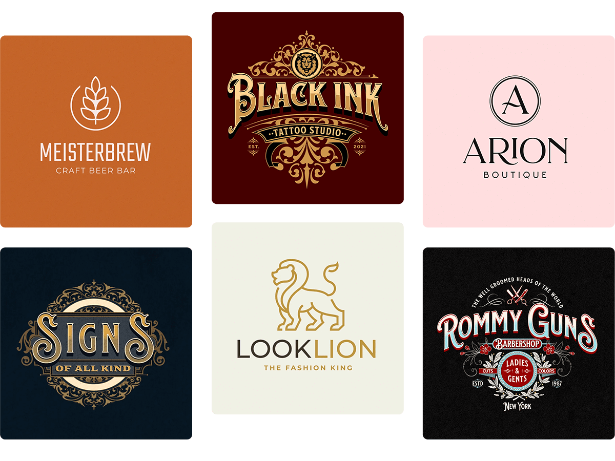 Kittl offers a variety of minimal and vintage logo design templates.