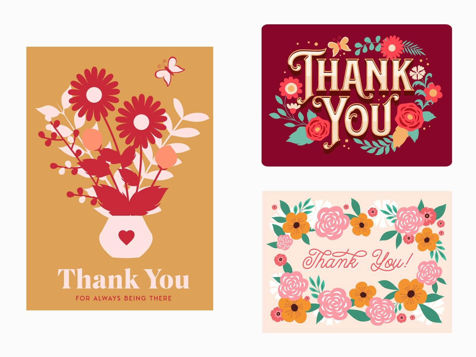 Thank You Card: Collection of customizable thank you cards