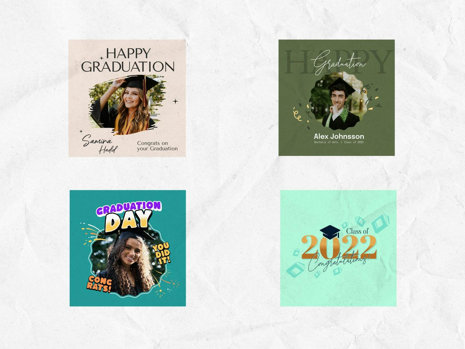 Graduation Announcement Card: Collection of graduation announcement cards
