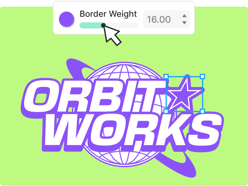 Adding border to star illustration for Y2K aesthetics.
