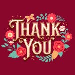 Colorful thank you