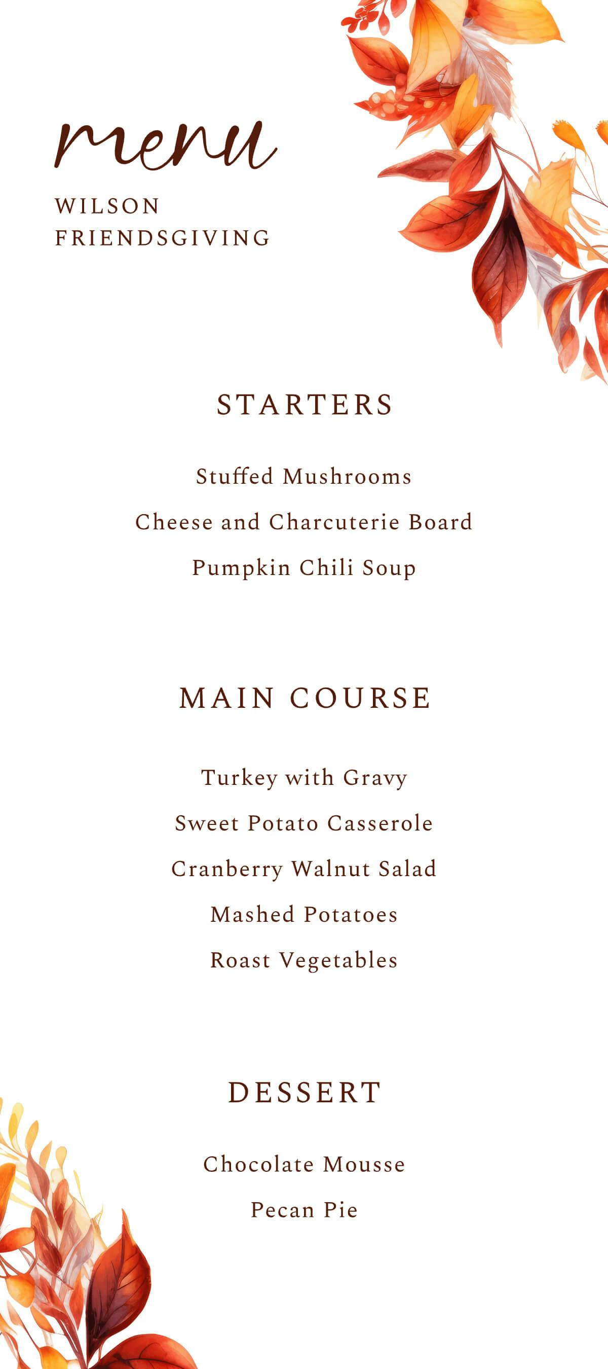 How To Make Thanksgiving Menu Templates To Sell On Etsy (Or Print At ...