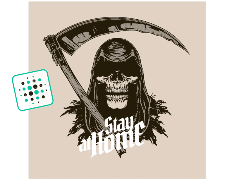 Splash and splatter elements are added to a Skull Reaper design template.
