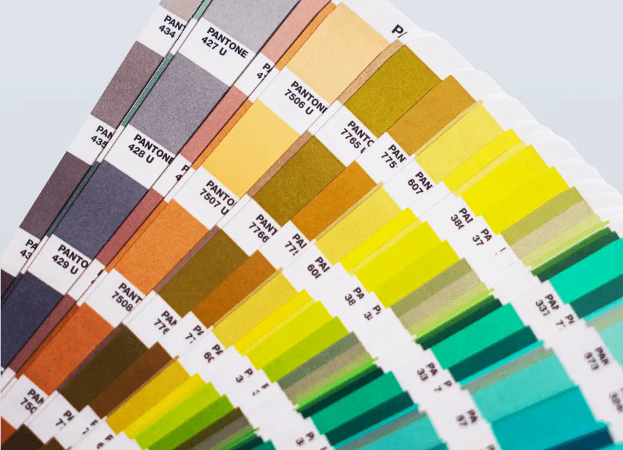 Unlike RGB and CMYK, which mix colors on the spot, Pantone colors are pre-mixed, standardized inks. This means that every Pantone color is consistent, no matter where or how it’s printed. - Kittl