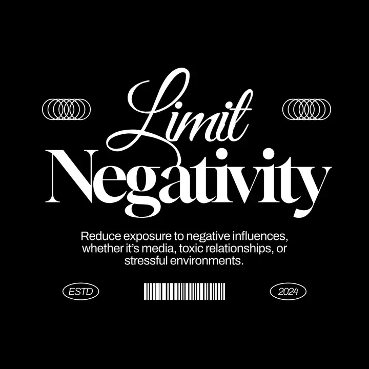 Limit negativity design template by Mahatma Laksana while playing around with negative space and utilizing size adjustment for hierarchy - Kittl