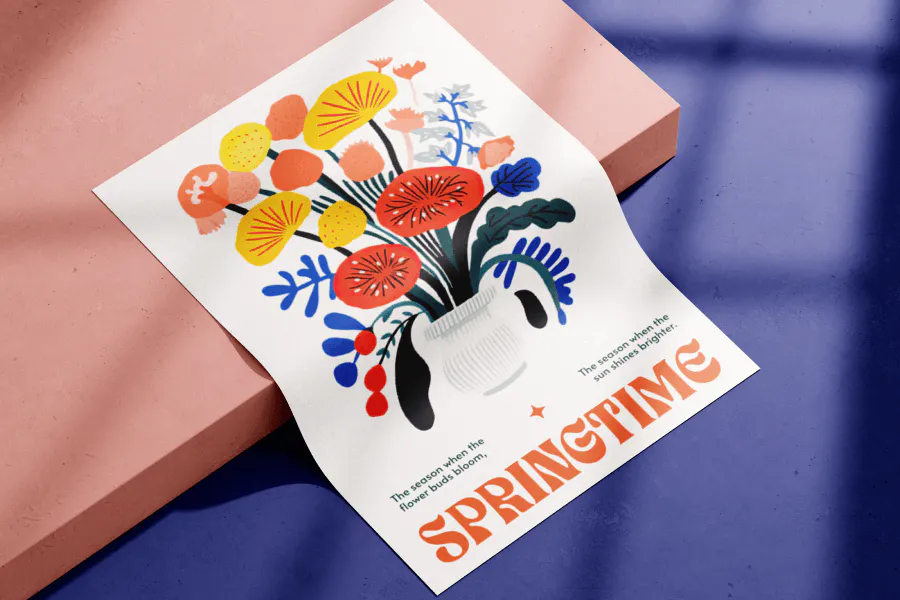 A design with colors as one of the 7 elements of art - Kittl