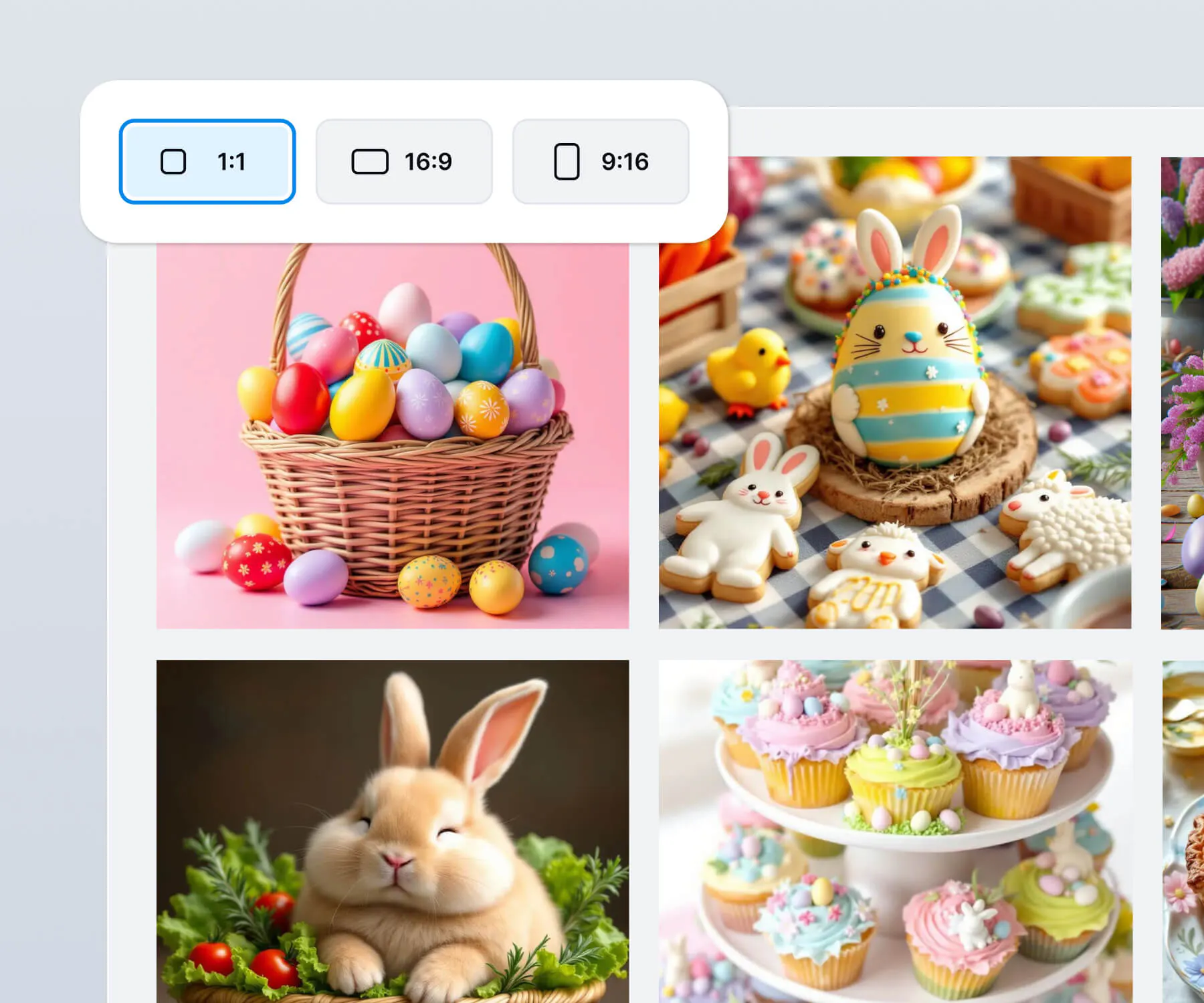 Generative AI results for Easter as an alternative for overused Stock Images - Kittl