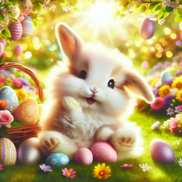 Free cartoonish Easter bunny image by Kittl