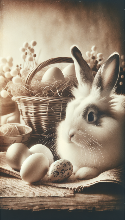 Free vintage Easter bunny image by Kittl