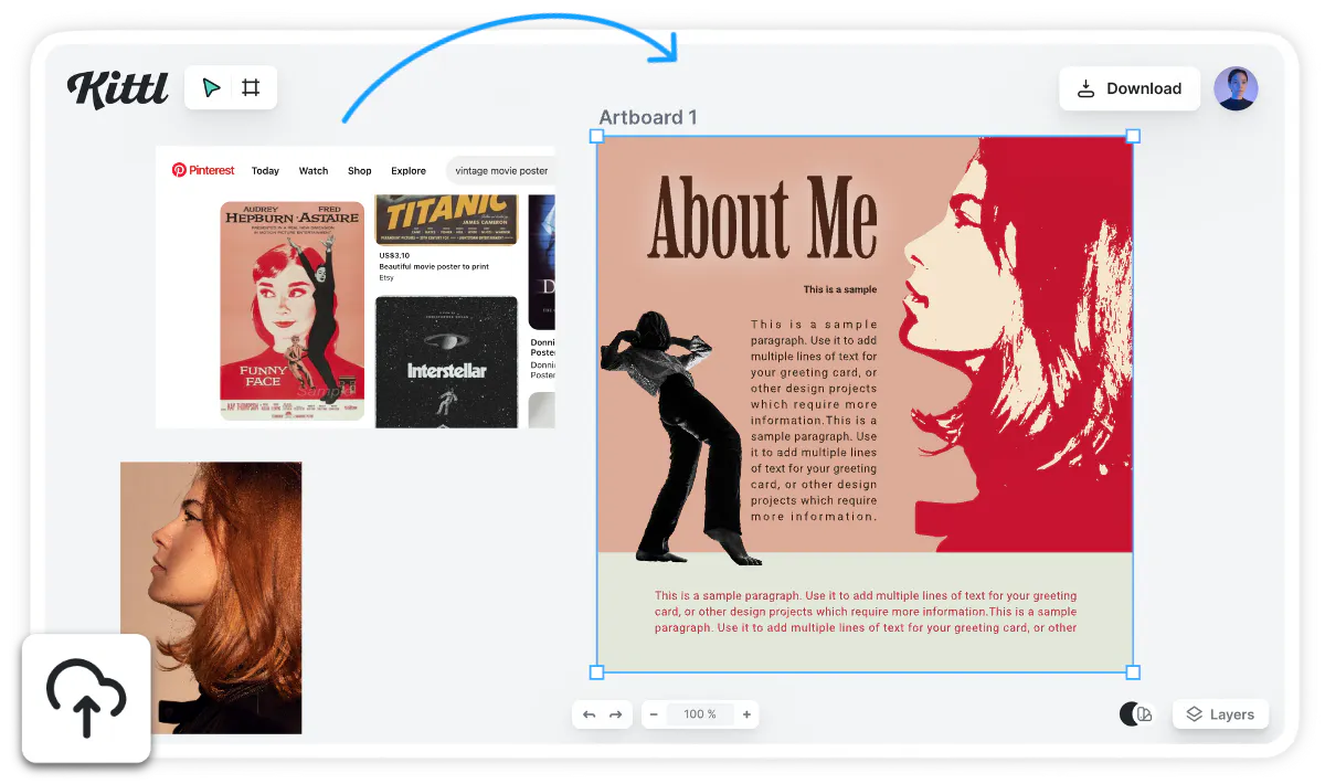 Color transferred from poster to design