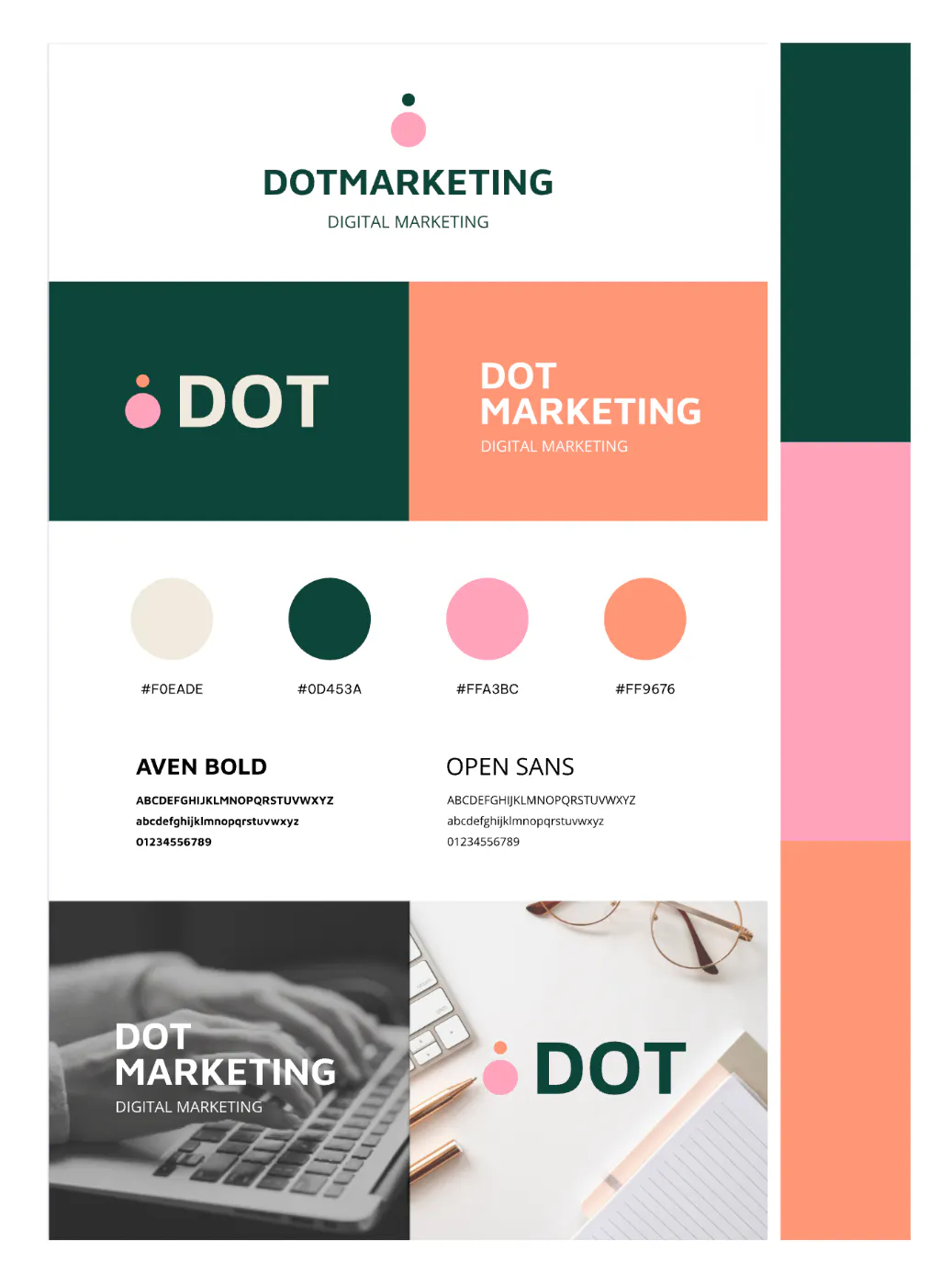 Split complimentary palette example