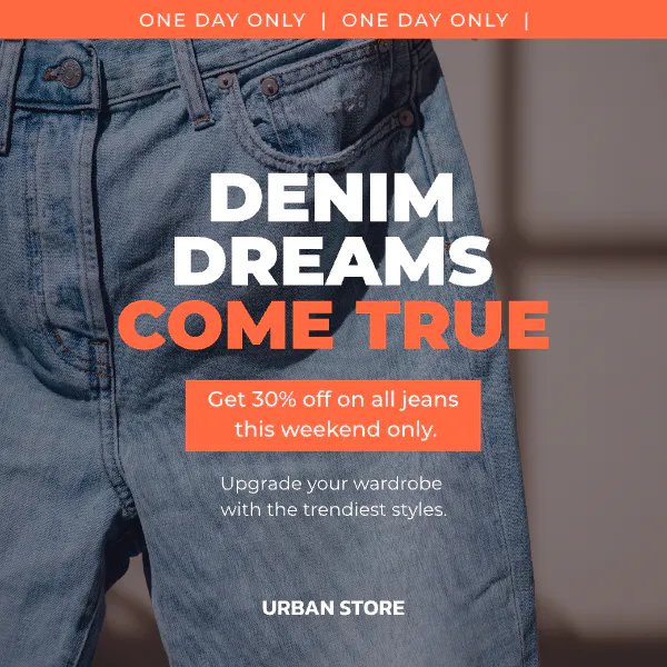 Red color in marketing ad 