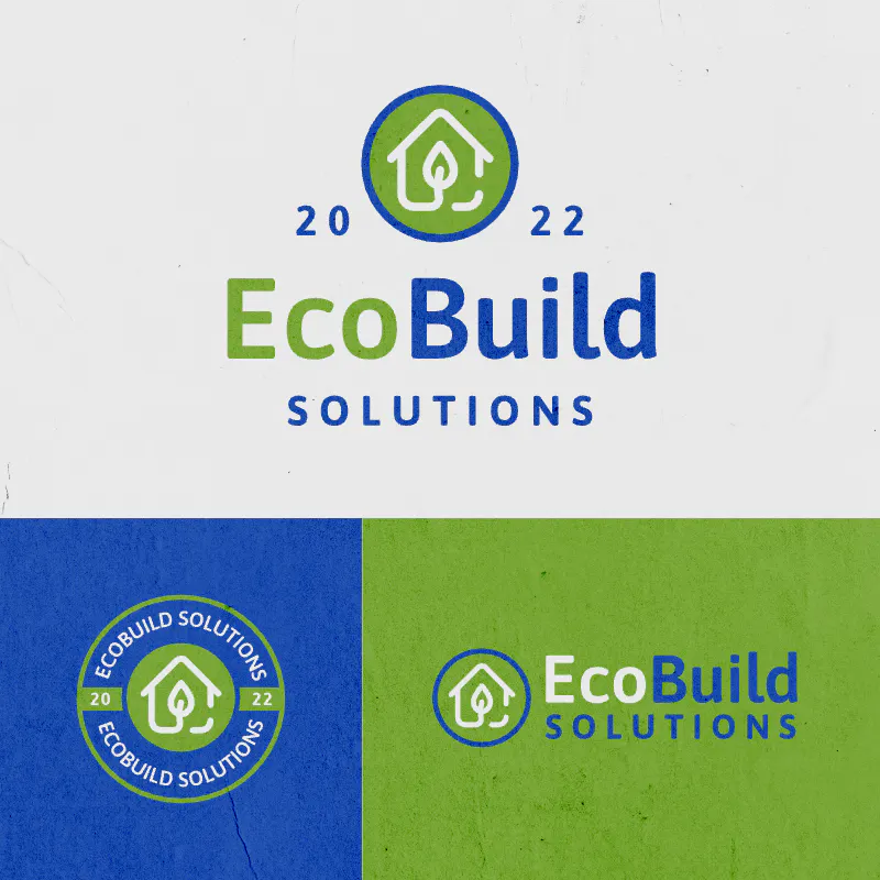 Cool colors eco friendly logo