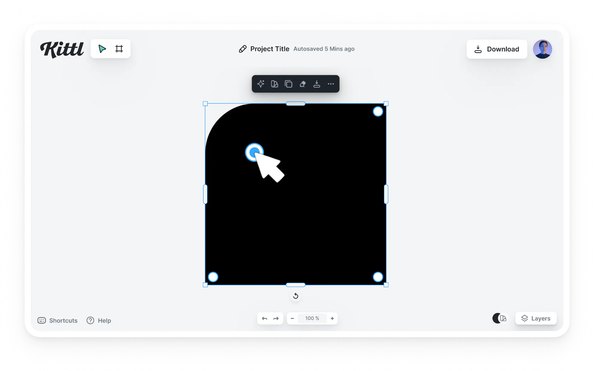 Rounded corners tool