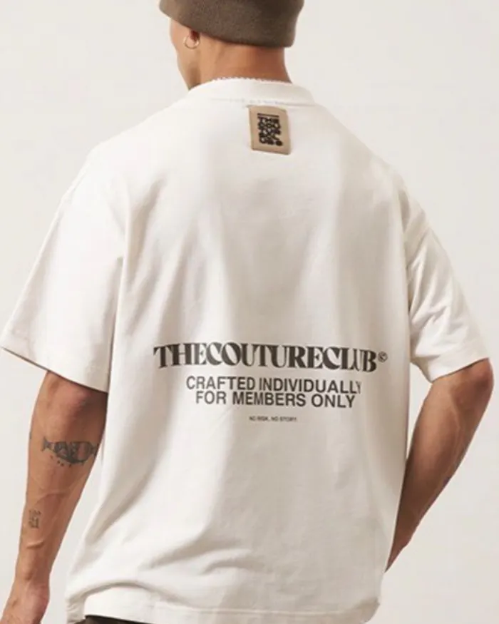 Minimalist font design trend on a T-shirt