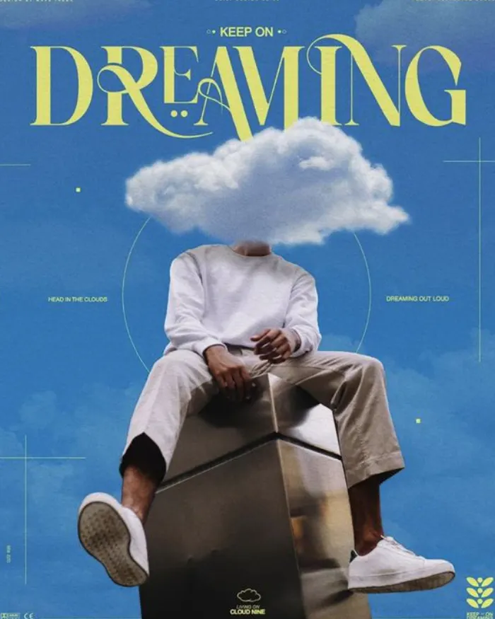 Surrealism graphic design on poster