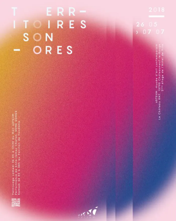 Trendy gradient graphic design on poster