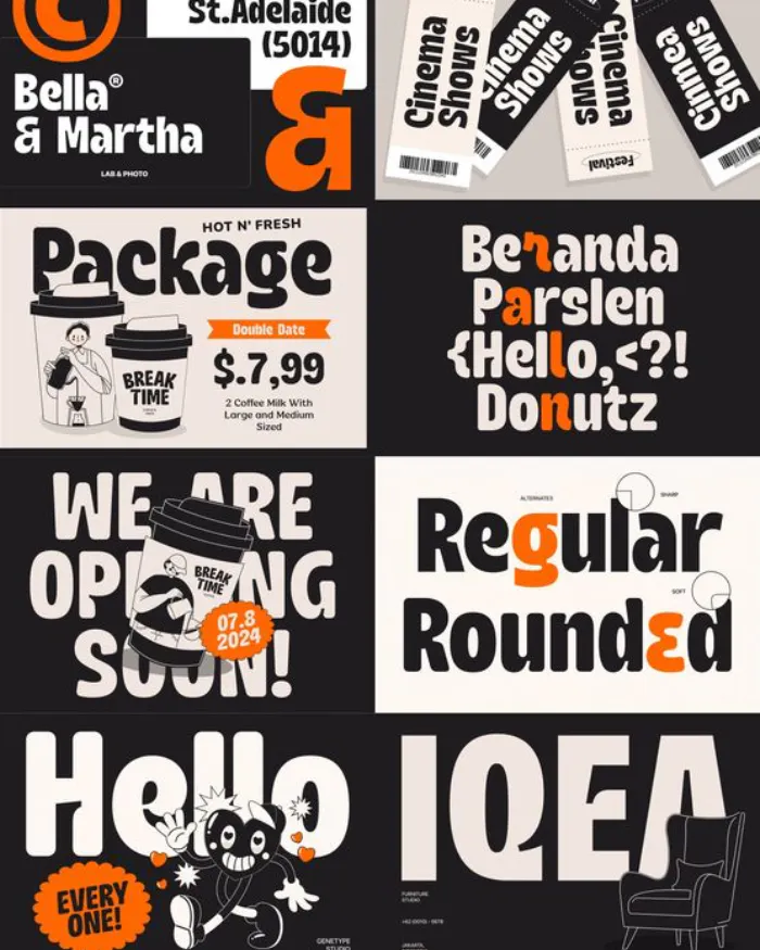 Ink trap graphic design trend in branding