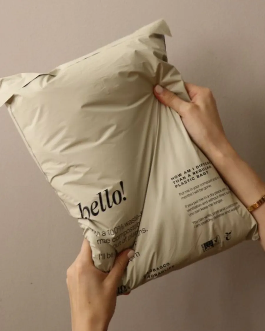 Sustainable graphic design style packaging