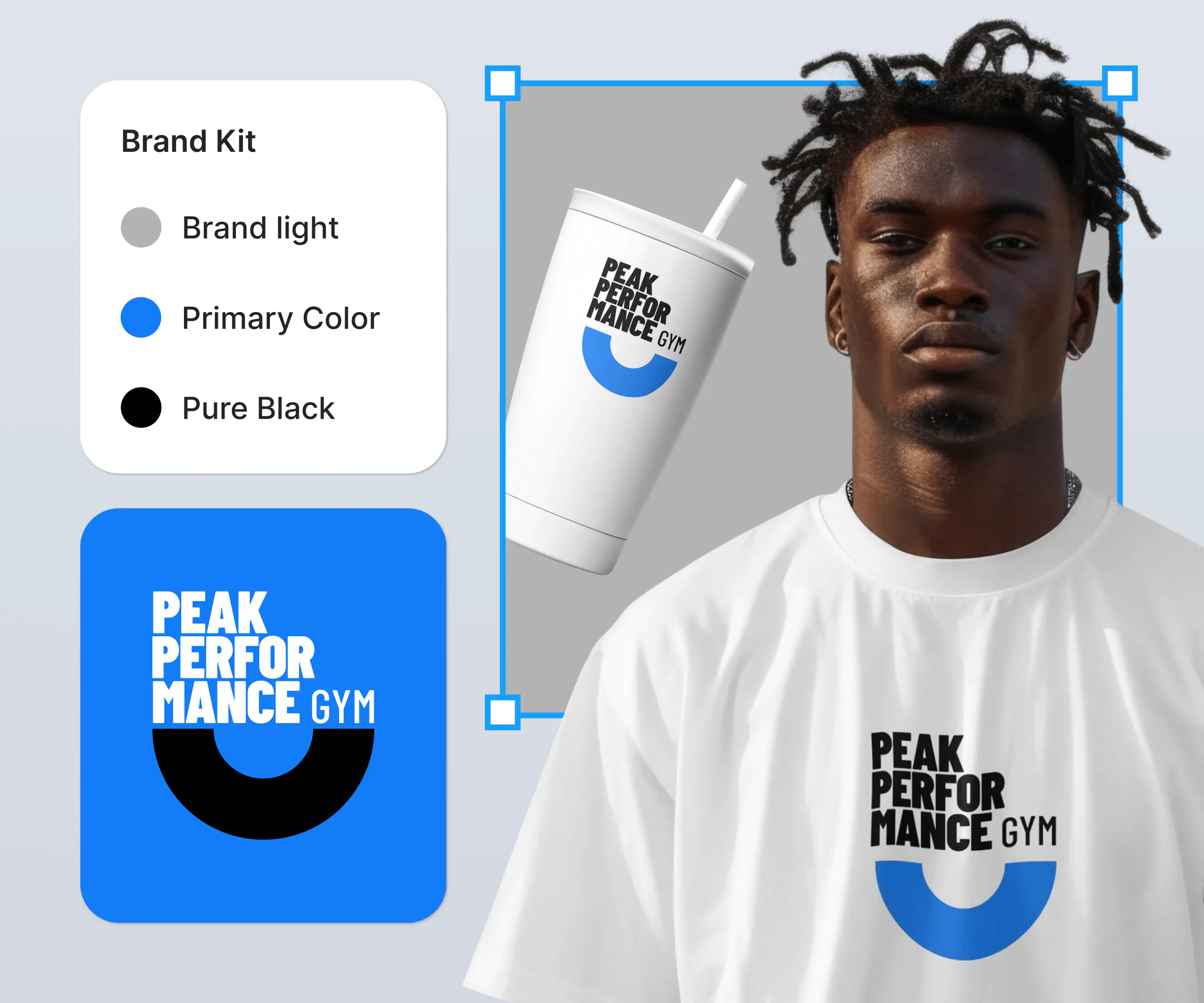 Brand kits design elements in Kittl