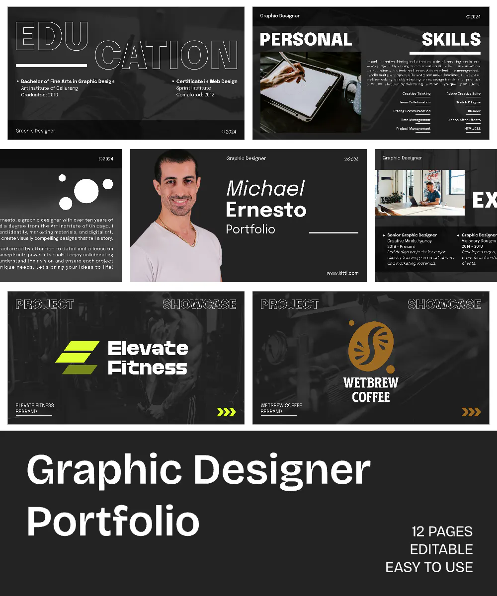 Modern graphic designer portfolio