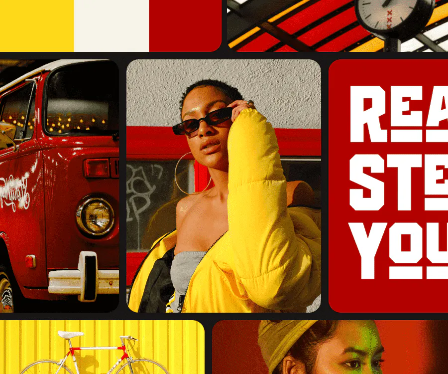 How to design Instagram step 3: Incorporate branded elements like color and typography in your Instagram post template design - Kittl