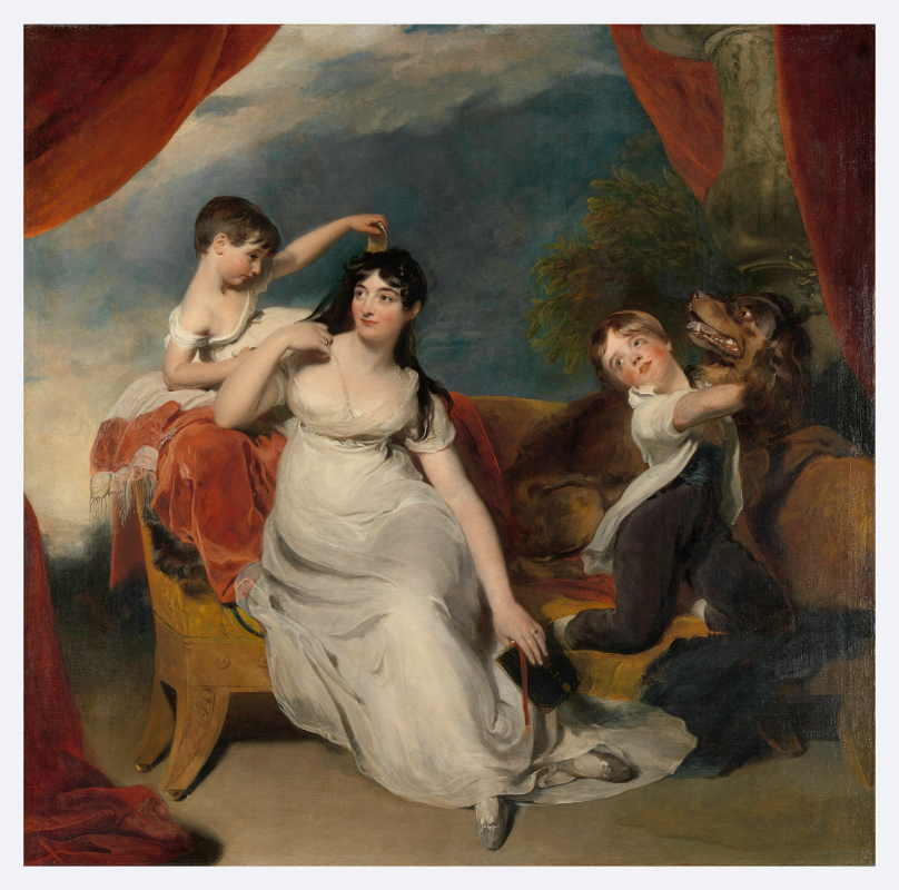 Neo-classical art "Maria Mathilda Bingham with Two of her Children" by Sir Thomas Lawrence