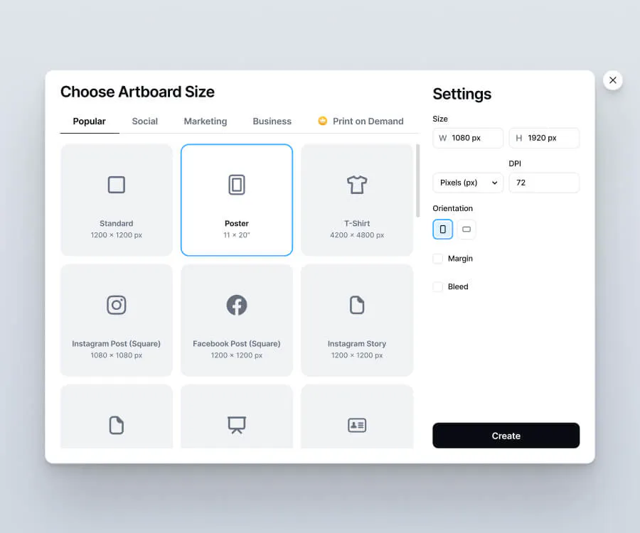A Kittl artboard size guide for your Preppy wallpaper - Kittl