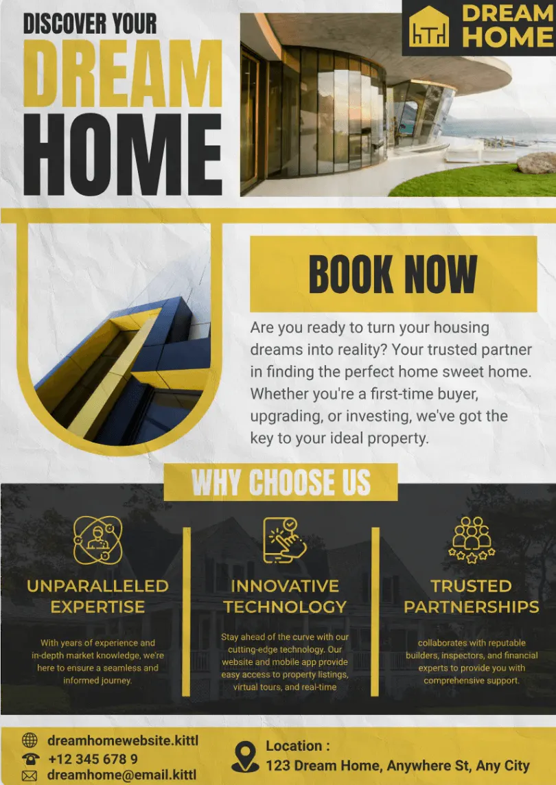 real-estate corporate one-pager flyer