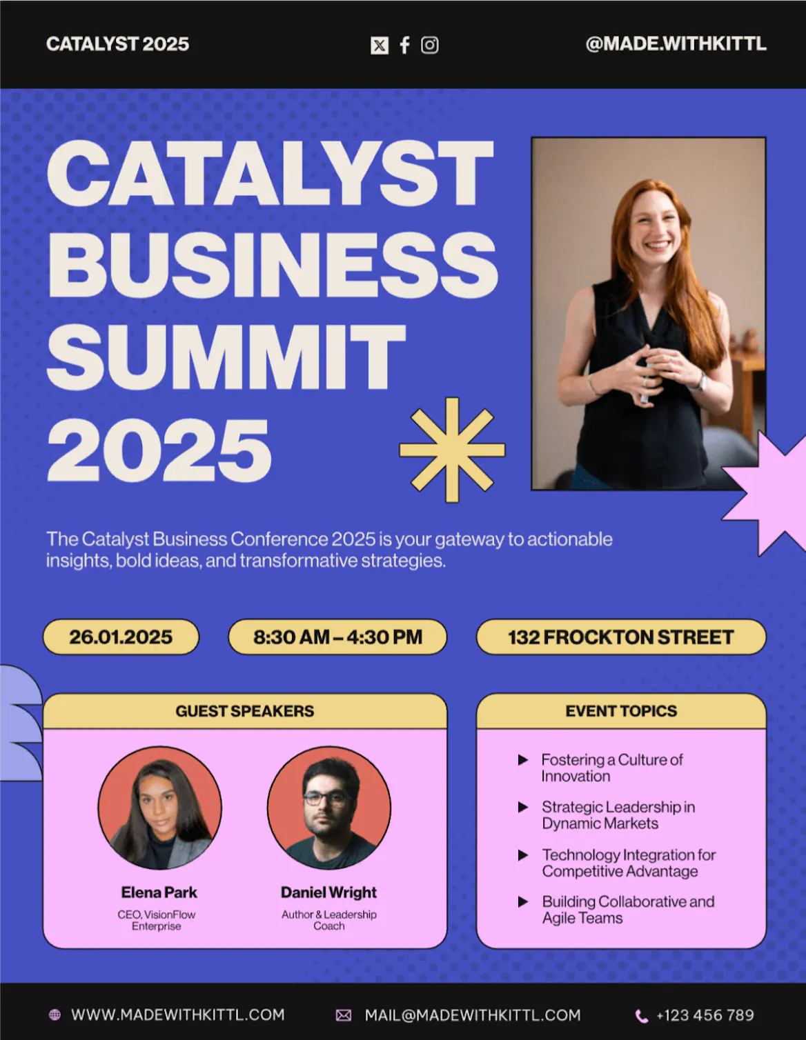 Business summit event one-pager